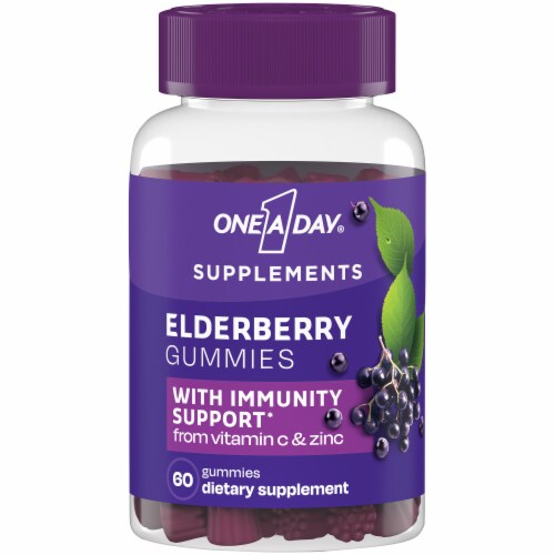 One A Day® Elderberry Gummies with Immunity Support Perspective: front