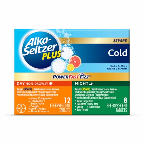 AlkaSeltzer Plus® Severe Day & Night Cold Medicine PowerFast Fizz