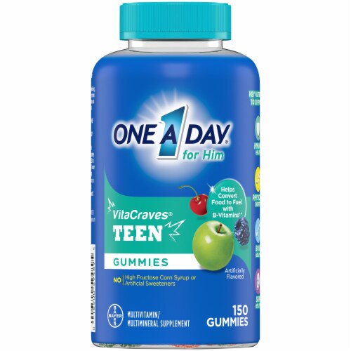 One A Day® VitaCraves® Teen Gummies for Him Perspective: front