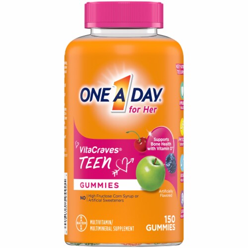 One A Day® VitaCraves® Teen Gummies for Her Perspective: front