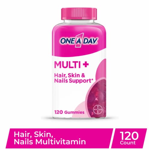 One A Day® Multi + Hair, Skin, and Nail Support Multivitamin Gummies Perspective: front