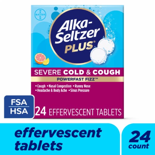 Alka-Seltzer Plus® Severe Cold & Cough Powerfast Fizz™ Perspective: front