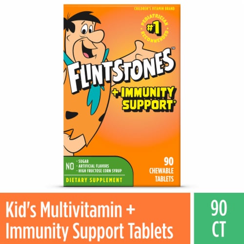 Flintstones™ Kid's Multivitamin + Immunity Support Tablets Perspective: front