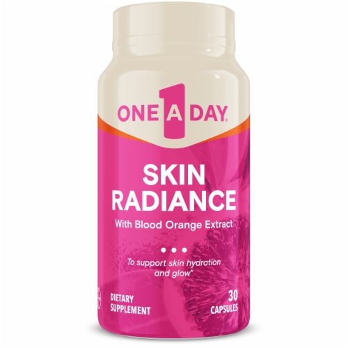 One A Day® Skin Radiance with Blood Orange Extract Capsules Perspective: front
