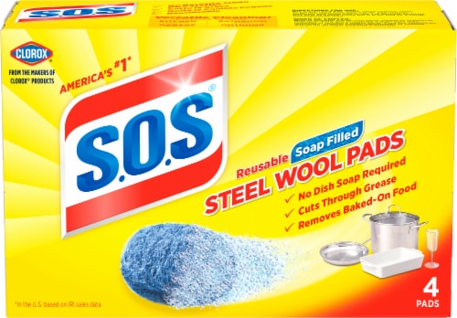 Brillo Soap Pads, Steel Wool, Lemon - 10 soap pads