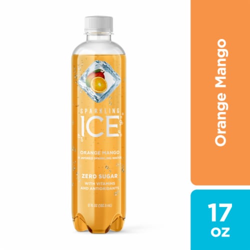 Sparkling Ice Zero Sugar Orange Mango Sparkling Water Perspective: front