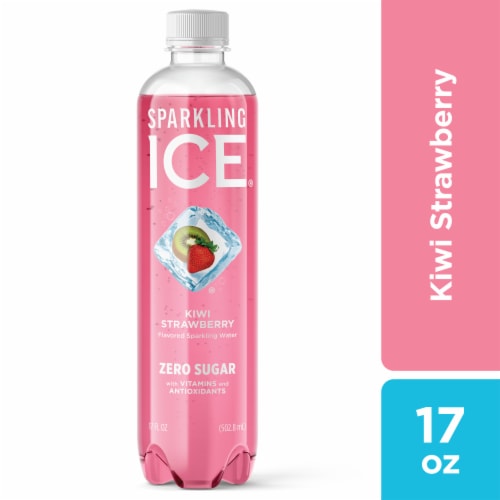 Sparkling Ice Zero Sugar Kiwi Strawberry Sparkling Water Perspective: front