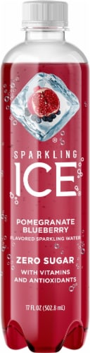 Sparkling Ice® Pomegranate Blueberry Flavored Sparkling Bottled Water Perspective: front
