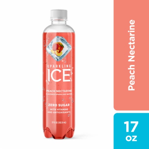 Sparkling Ice® Peach Nectarine Flavored Sparkling Bottled Water Perspective: front
