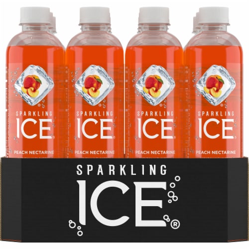 Sparkling Ice® Peach Nectarine Flavored Sparkling Bottled Water Perspective: front