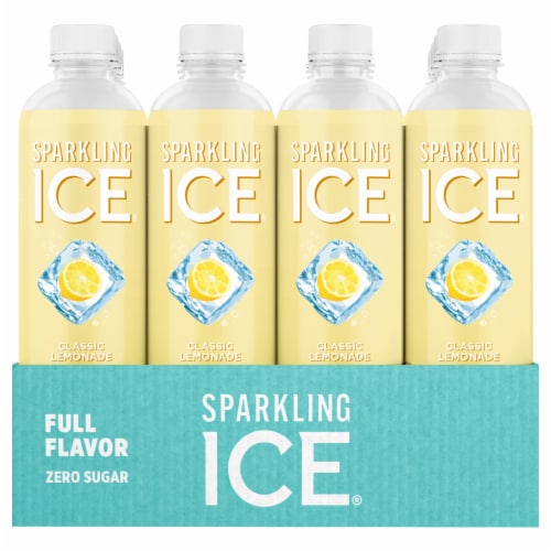 Sparkling Ice® Classic Lemonade Sparkling Water Bottles Perspective: front