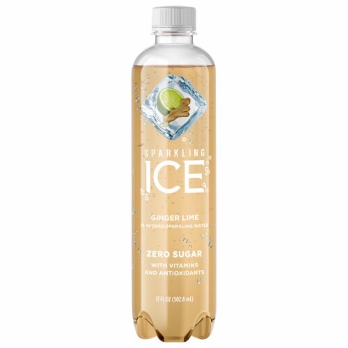 Sparkling Ice® Ginger Lime Flavored Sparkling Bottled Water Perspective: front