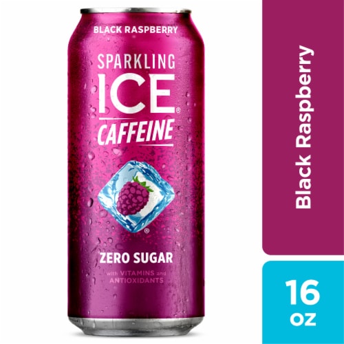 Sparkling Ice® Caffeinated Black Raspberry Flavored Sparkling Water Can