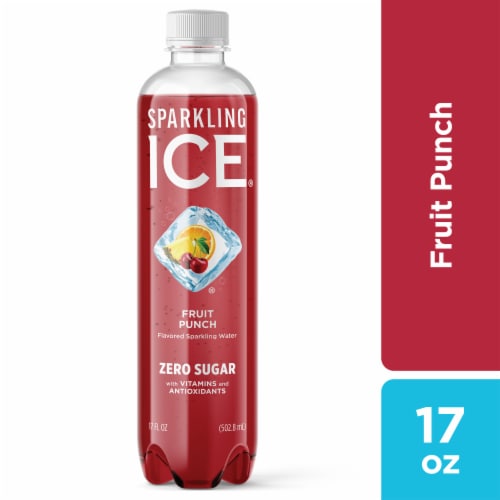 Sparkling Ice® Fruit Punch Flavored Sparkling Bottled Water Perspective: front