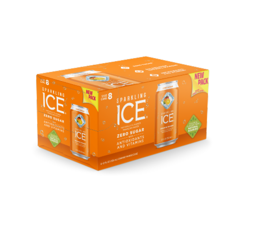 Sparkling Ice® Orange Mango Flavored Sparkling Water Cans Perspective: front