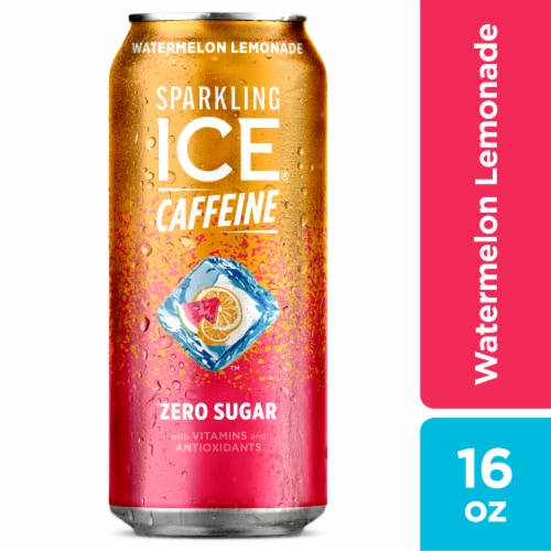 Sparkling Ice +Caffeine Zero Sugar Watermelon Lemonade Sparkling Water