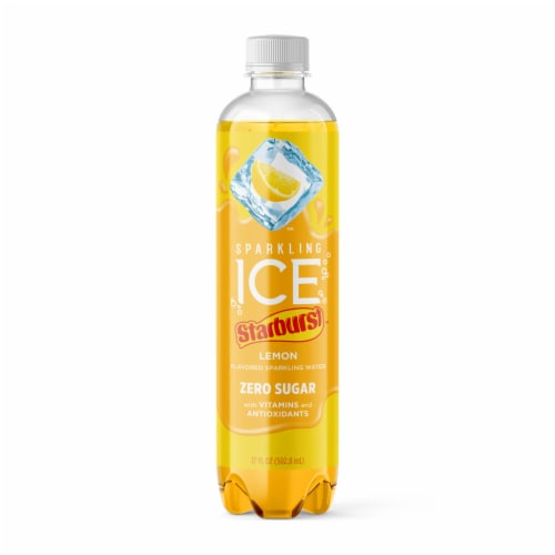Sparkling Ice® Starburst™ Lemon Flavored Sparkling Water Perspective: front