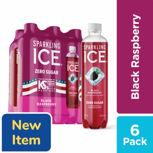Sparkling Ice 6 Pack Zero Sugar Black Raspberry Perspective: front