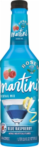 Rose's Blue Raspberry Martini Cocktail Mix Perspective: front