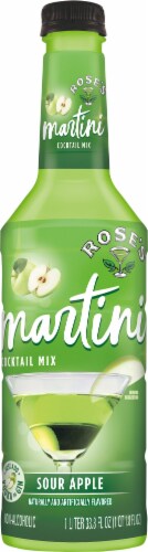 Rose's Sour Apple Martini Cocktail Mix Perspective: front