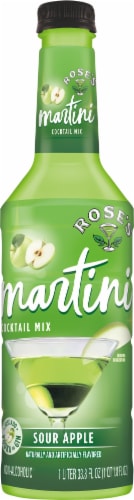 Rose's Sour Apple Martini Cocktail Mix Perspective: front