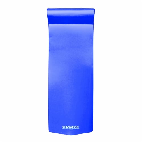 TRC Recreation Sunsation 1.75 Thick Foam Lounger Raft Pool Float, Indigo Blue Perspective: front