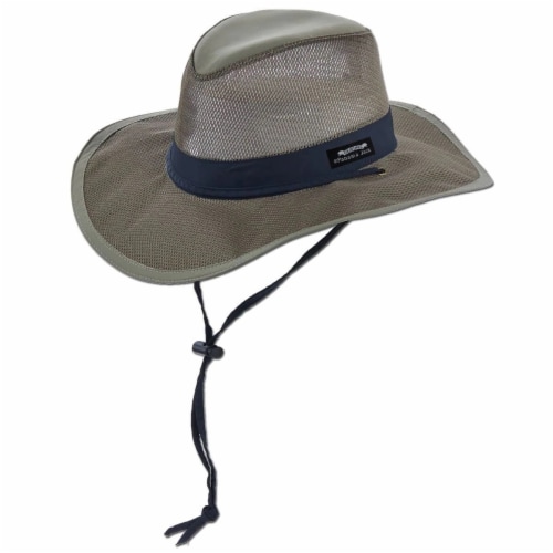 Panama Jack® Big Brim Mesh Safari Hat - Tan Perspective: front