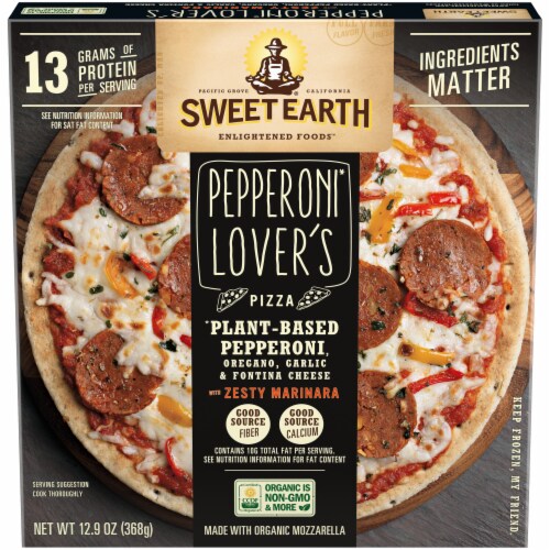 Sweet Earth Pepperoni Lover's Frozen Pizza Perspective: front