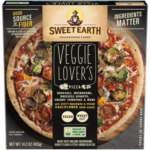 Sweet Earth Veggie Lover's Frozen Pizza Perspective: front