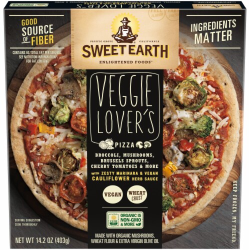 Sweet Earth Veggie Lover's Frozen Pizza Perspective: front