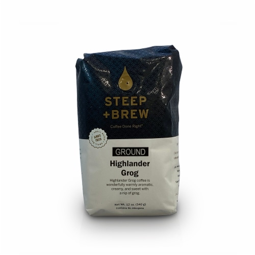 Steep & Brew Highlander Grog Ground Coffee Perspective: front