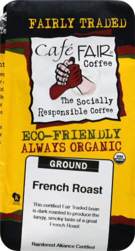 Cafe Fair Organic French Roast Ground Coffee Perspective: front