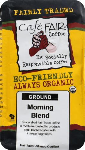 Cafe Fair Organic Morning Blend Ground Coffee Perspective: front