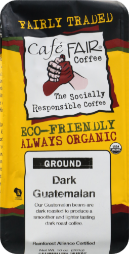 Cafe Fair® Dark Guatemalan Dark Roast Organic Ground Coffee Perspective: front