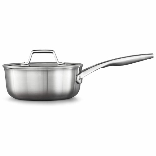 Calphalon Premier 3 Layer Oven Safe Stainless Steel 2.5 Quart Sauce Pan  with Lid, 1 Piece - Pay Less Super Markets