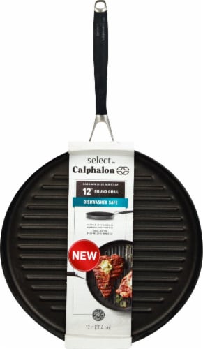 Select by Calphalon Hard-Anodized Nonstick Round Grill Pan - Black, 12 in -  Baker's