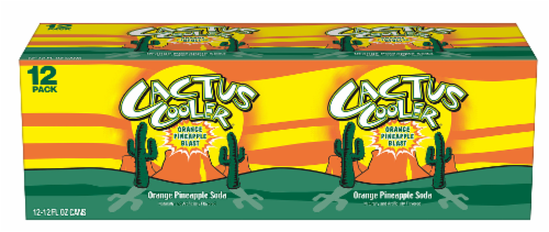 Cactus Cooler Orange Pineapple Blast Soda Cans Perspective: front