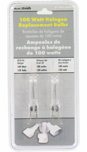 Heath Zenith 100 Watt G8 Bi Pin Halogen Replacement Bulbs 2 pk QFC
