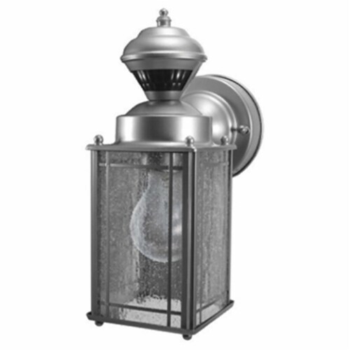Heath Zenith Silver Motion-Sensing Wall Lantern - Case Of: 1; Perspective: front