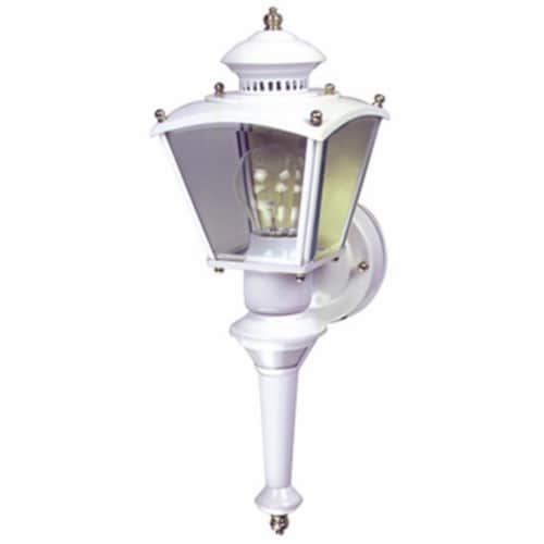 Heath Zenith White Motion-Sensing Coach Light - Case Of: 1; Perspective: front