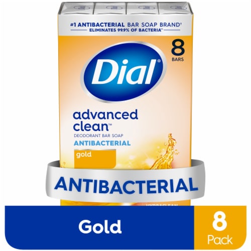 Dial® Gold Antibacterial Deodorant Bar Soap Perspective: front