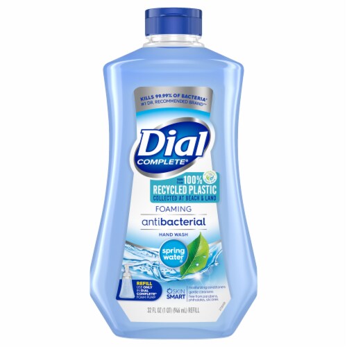 Dial Complete® Spring Water Foaming Antibacterial Hand Soap Refill Perspective: front