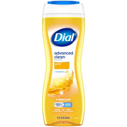Dial® Advanced Clean™ Body Wash Gold™ Dermatologist Tested Paraben Free Cleansing Perspective: front