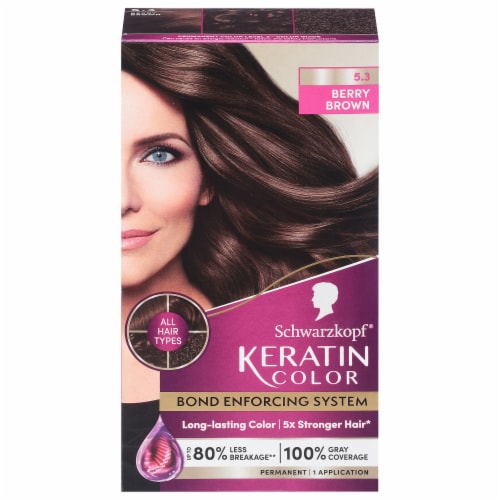 Schwarzkopf Keratin Color Berry Brown 5.3 Hair Color Perspective: front