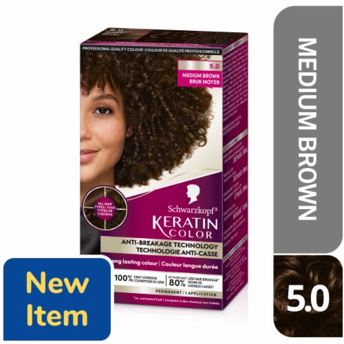Schwarzkopf® Keratin Color Permanent Hair Color Kit - 5.0 Medium Brown Perspective: front