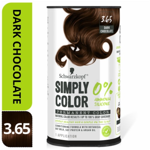Schwarzkopf Simply Color 3.65 Dark Chocolate Hair Color Perspective: front