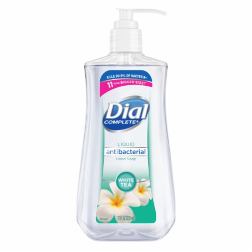 Dial Complete® White Tea Liquid Antibacterial Hand Soap Perspective: front