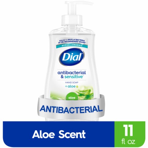 Dial® Antibacterial & Sensitive™ Hypoallergenic Aloe Liquid Hand Soap Perspective: front