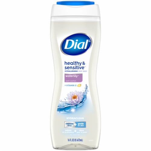 Dial® Clean + Gentle Waterlily Body Wash Perspective: front