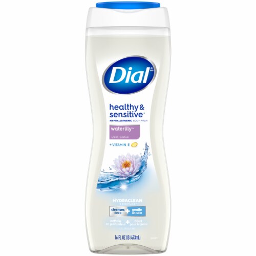 Dial® Clean + Gentle Waterlily Body Wash Perspective: front